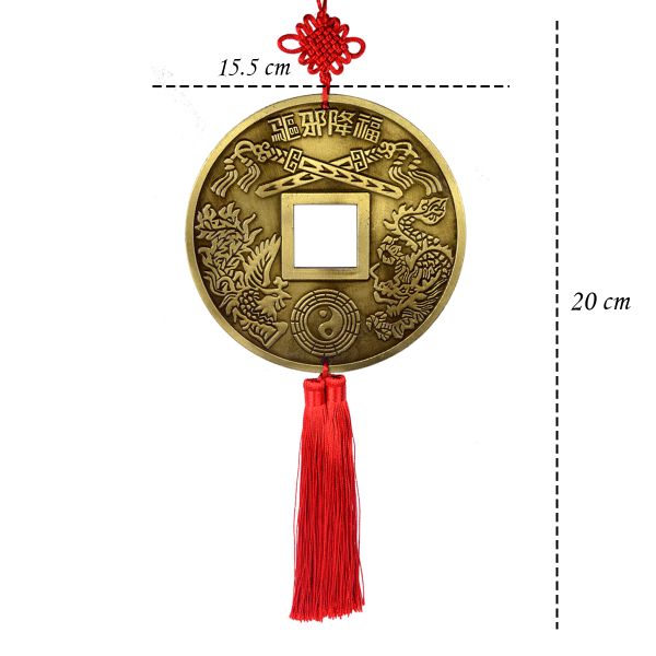 Car Decoration Hanging Accessories Feng Shui Big Hanging Coin for Car, Home