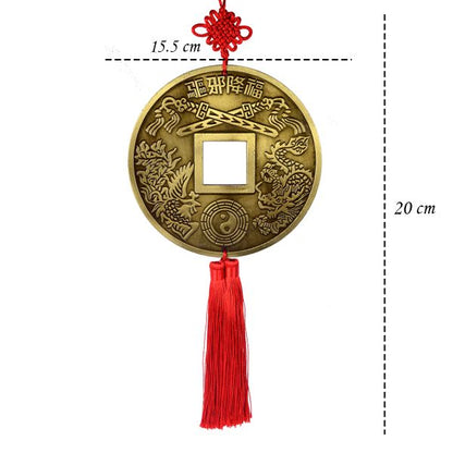 Car Decoration Hanging Accessories Feng Shui Big Hanging Coin for Car, Home