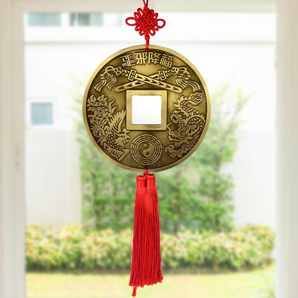 Car Decoration Hanging Accessories Feng Shui Big Hanging Coin for Car, Home