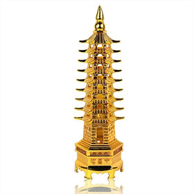 Metal Education Tower for Study Table | Feng Shui Educational Success Tower 16 cm for Home, Office & Learning Spaces