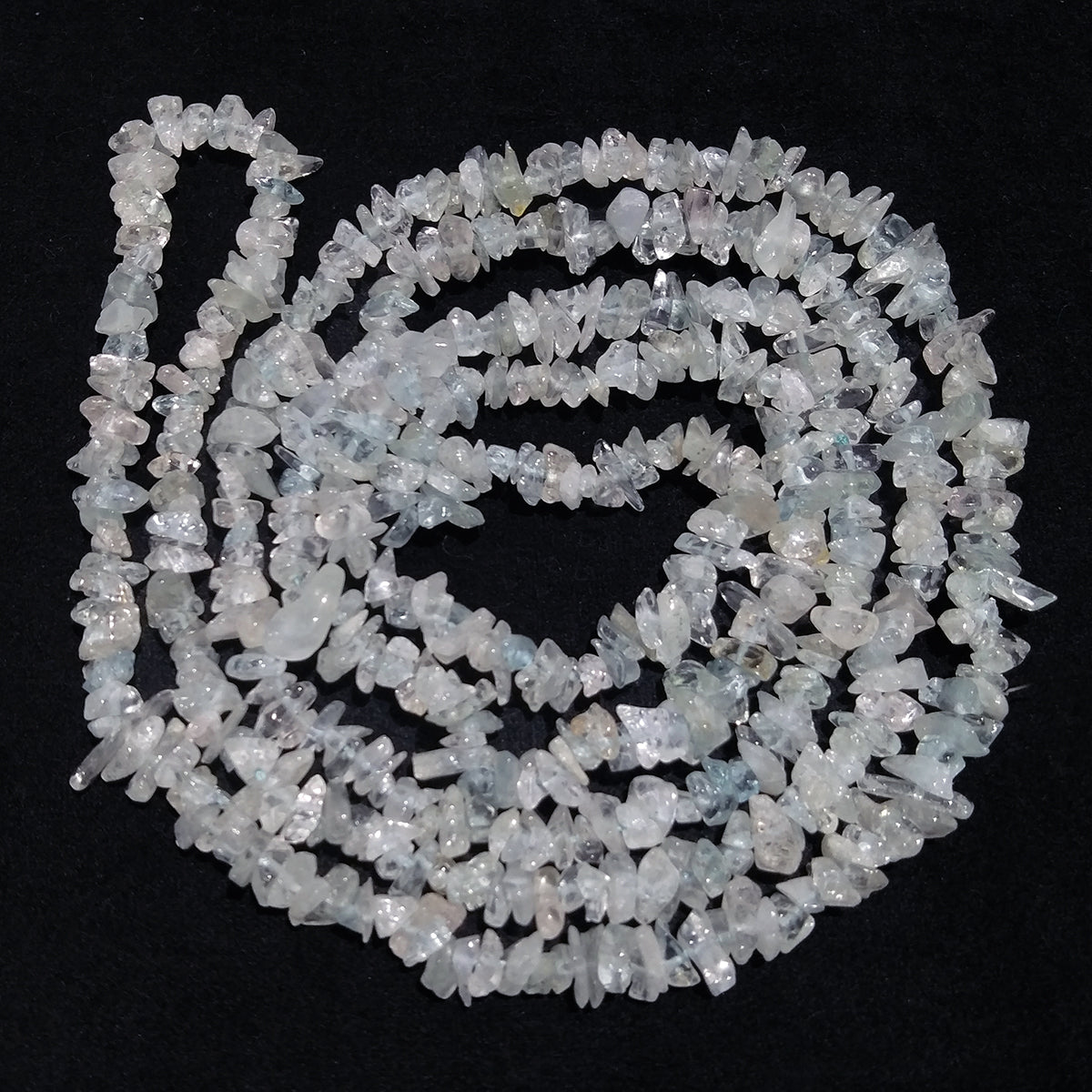 Aquamarine Chip Mala / Necklace