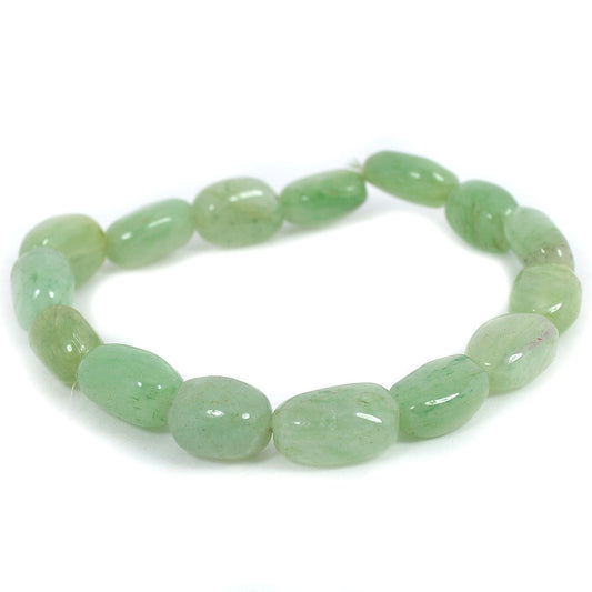 Natural Green Jade Tumble Beads Bracelet