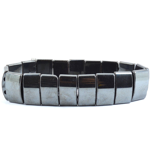 Hematite Flat Bracelet for Unisex