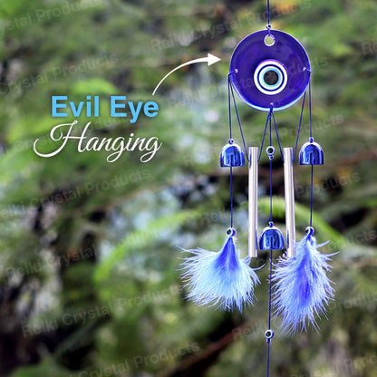 Fengshui Evil Eye Wind Chimes Hanging for Window Balcony Decor Home Endurance Door Decoration