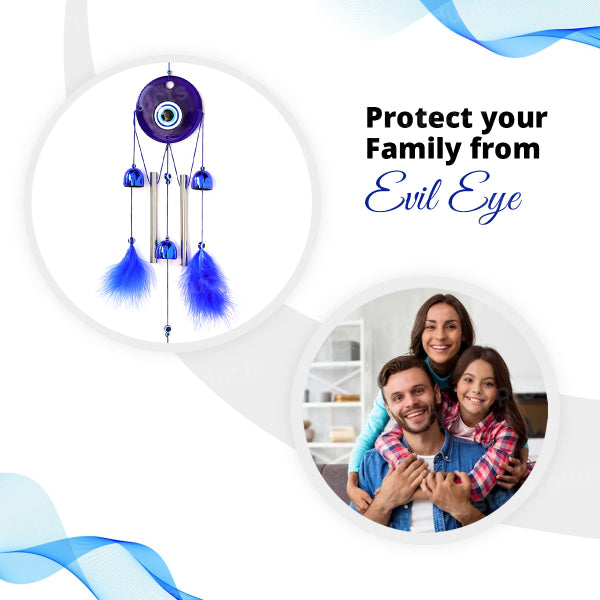 Fengshui Evil Eye Wind Chimes Hanging for Window Balcony Decor Home Endurance Door Decoration