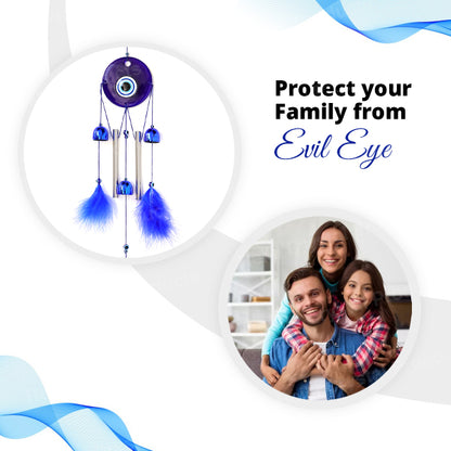 Fengshui Evil Eye Wind Chimes Hanging for Window Balcony Decor Home Endurance Door Decoration
