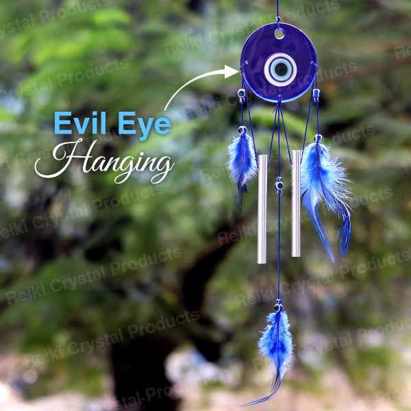 Feng Shui Evil Eye Wind Chimes Hanging for Window Balcony Decor Home Endurance Door Decoration