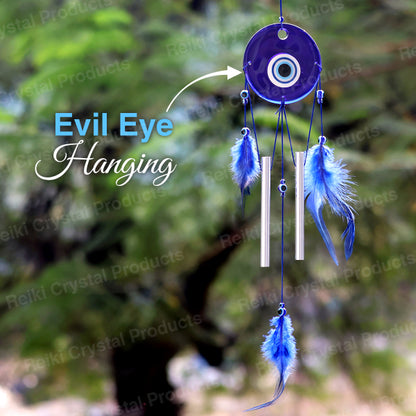 Feng Shui Evil Eye Wind Chimes Hanging for Window Balcony Decor Home Endurance Door Decoration