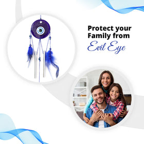 Feng Shui Evil Eye Wind Chimes Hanging for Window Balcony Decor Home Endurance Door Decoration
