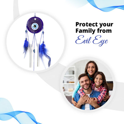 Feng Shui Evil Eye Wind Chimes Hanging for Window Balcony Decor Home Endurance Door Decoration