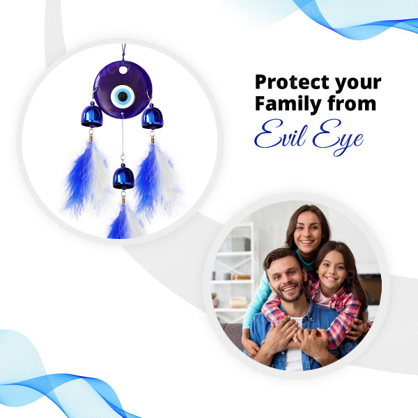 Feng Shui Evil Eye Wind Chime Hanging for Window Balcony Decor Home Endurance Door Decoration