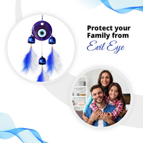 Feng Shui Evil Eye Wind Chime Hanging for Window Balcony Decor Home Endurance Door Decoration
