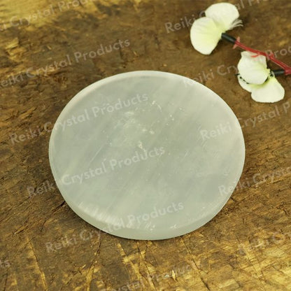 Selenite Sucess Charging Plate for Reiki Crystal Cleansing Size 7.6 cm (3 inch)