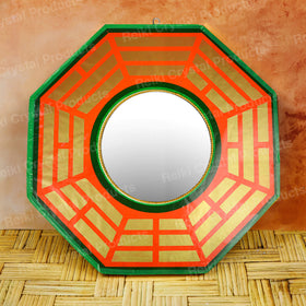 Feng Shui Bagua Mirror 28 cm | Traditional Wall Hanging Decor for Home Entrance, Office & Spiritual Spaces