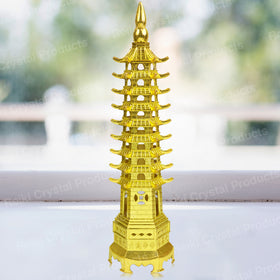 Vastu / Feng Shui Metal Education Tower 22 cm | Study Success & Learning Decor for Students, Home & Office