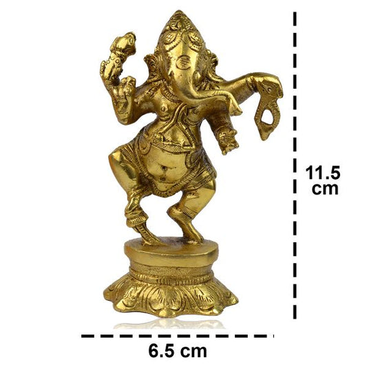 Brass Shri Ganesh/Ganpati Statue/Idol/Murti Ganpati Size 114 mm