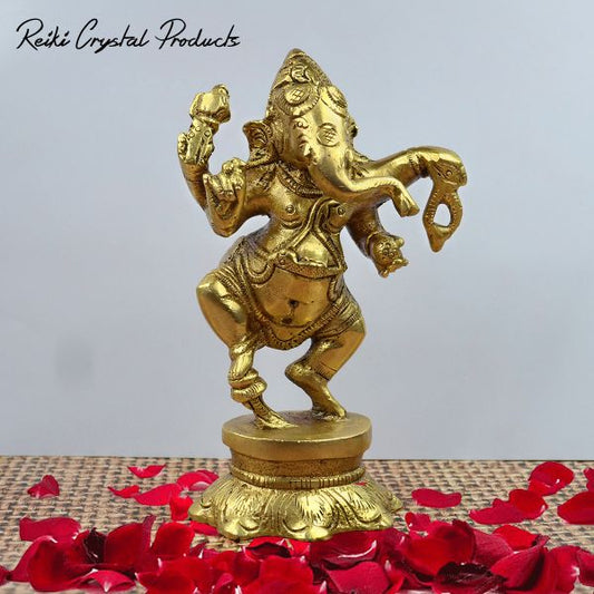 Brass Shri Ganesh/Ganpati Statue/Idol/Murti Ganpati Size 114 mm
