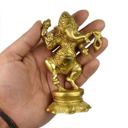 Brass Shri Ganesh/Ganpati Statue/Idol/Murti Ganpati Size 114 mm