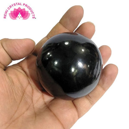 Black Agate Ball / Sphere for Reiki Healing / Grid and Vastu Correction