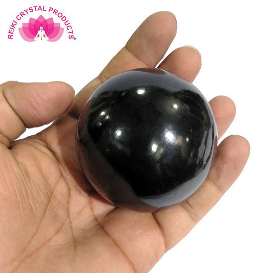 Black Agate Ball / Sphere for Reiki Healing / Grid and Vastu Correction