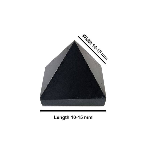 Natural Black Agate Pyramid 10-15 mm