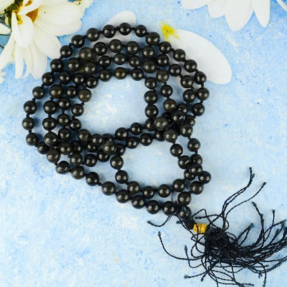 Eye Obsidian 6 mm 108 Round Bead Mala