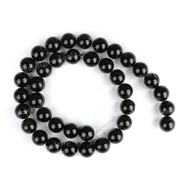 Natural Black Obsidian 10 mm Round Loose Beads for Jewelry Making