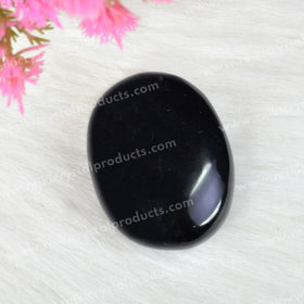 Black Obsidian Polished Palm Stone for Meditation