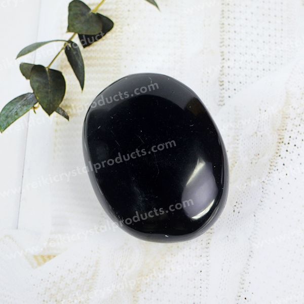 Black Obsidian Palm Stone Big Size 5 cm