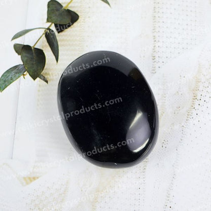 Black Obsidian Palm Stone Big Size 5 cm