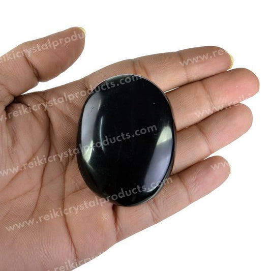 Black Obsidian Palm Stone Big Size 5 cm