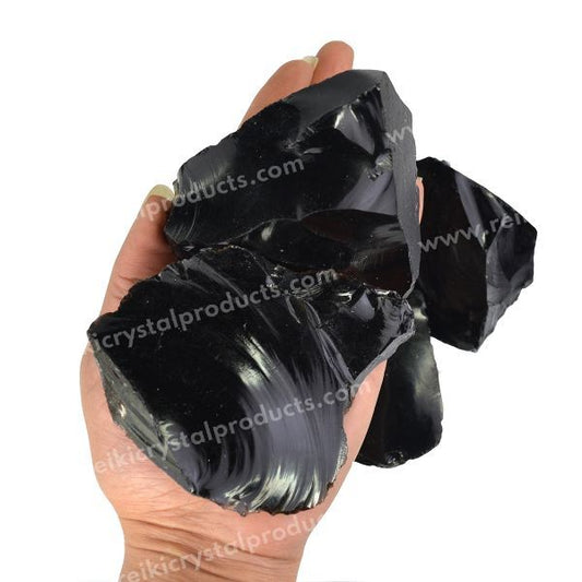 Black Obsidian Raw Rough Stones