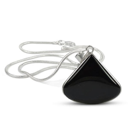 AAA Natural Crystal Stone Drop Shape Pendant - Locket with Metal Chain