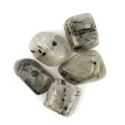 Black Rutile Quartz Tumble Stone