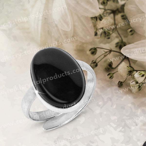 Natural Original Crystal Stone Adjustable Ring for Unisex