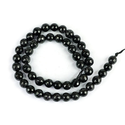 Natural Crystal Stone 8 mm Faceted Loose Beads 45-50 pcs for Making Bracelet Mala Necklaces
