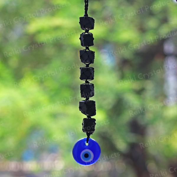 Black Tourmaline / Evil Eye Tumble Stone Car Hanging / Door Hanging Accessories