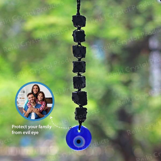 Black Tourmaline / Evil Eye Tumble Stone Car Hanging / Door Hanging Accessories