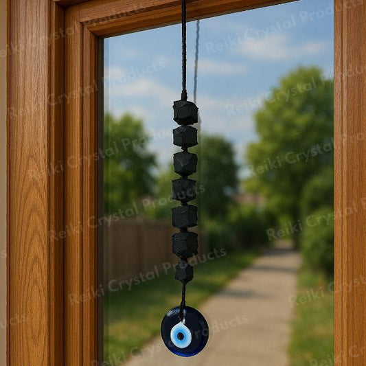 Black Tourmaline / Evil Eye Tumble Stone Car Hanging / Door Hanging Accessories