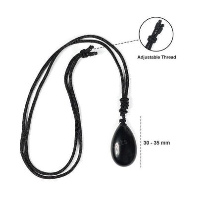 Natural Crytal Stone Drop Shape Pendant with Thrad for Unisex