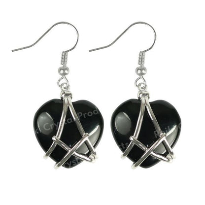 Crystal Stone Heart Shape Earrings for Girls Women