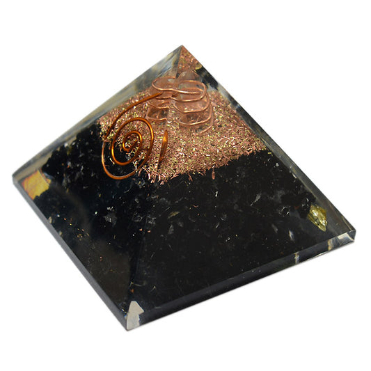 Black Tourmaline Orgonite Pyramid 50-55 mm