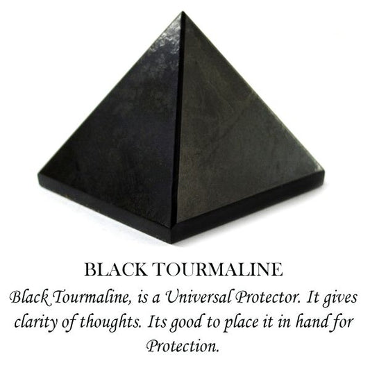 Natural Black Tourmaline Pyramid 20-25 mm