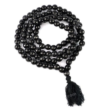 Natural Crystal Stone 8 mm 108 Faceted Bead Mala for Unisex
