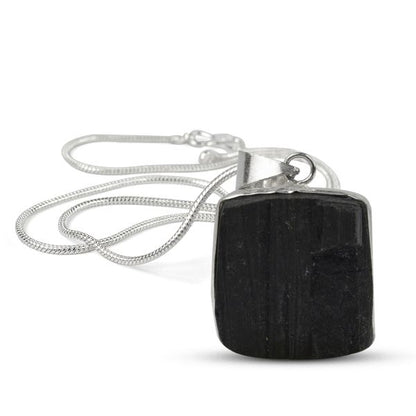 Natural AAA Quality Square Shape Pendant - Locket with Metal Chain
