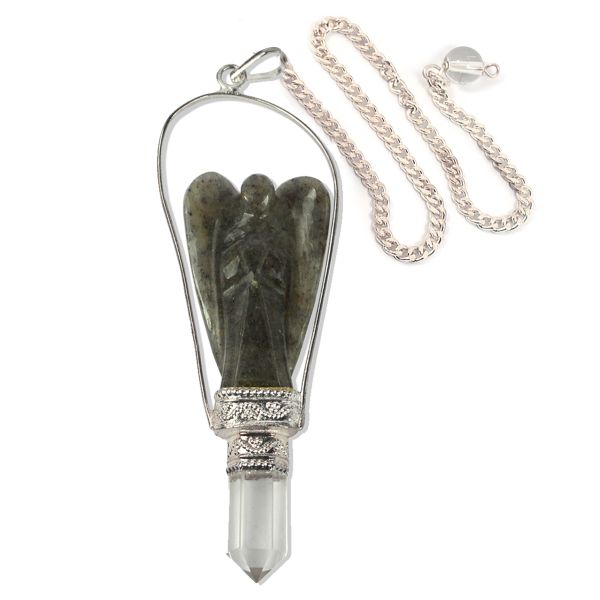 blue aventurine Angel Shape Crystal Dowser Pendulum 