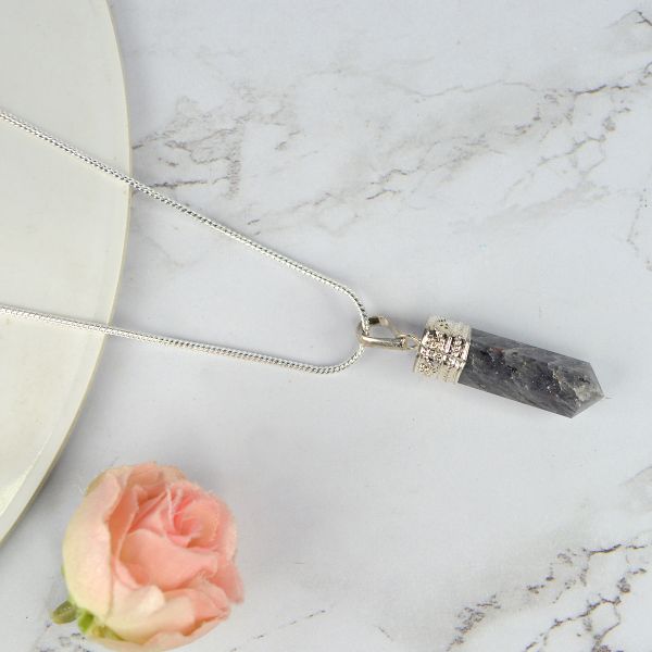 Natural AAA Pencil Shape Pendant - Locket With Metal Chain