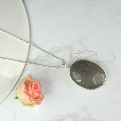 Blue Aventurine Gemstone Pendant Necklace