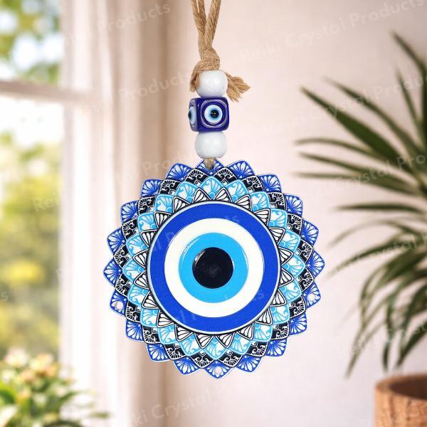 blue hanging evil eye