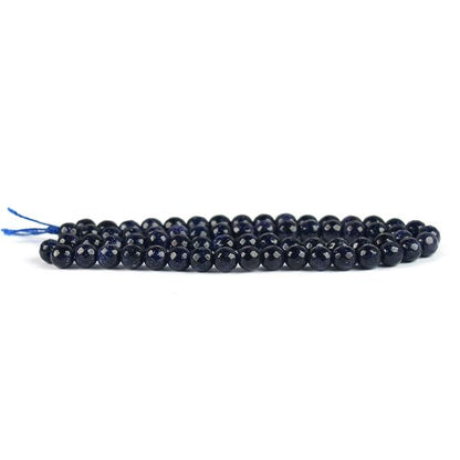 Goldstone Blue 6 mm Faceted Loose Beads 65-70 pcs for Making Bracelet Mala Necklaces